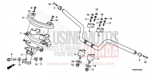 HANDLE PIPE/HANDLE COVER WW125EX2A de 2010